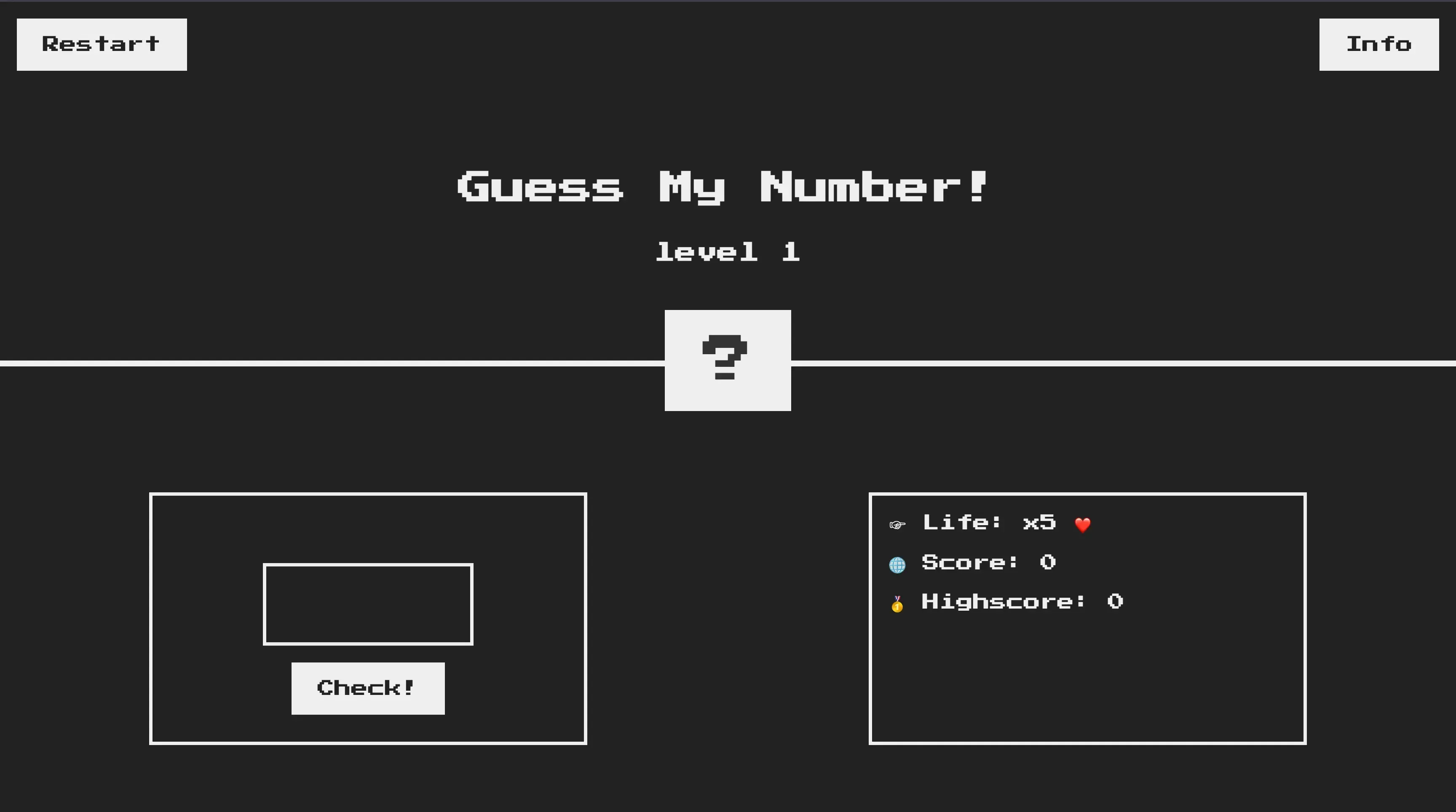 Guess My Number project cover